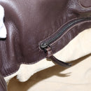 Bottega Veneta INTRECCIATO Campana Hand Bag Leather Brown 125787 Auth LN096V-22