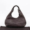 Bottega Veneta INTRECCIATO Campana Hand Bag Leather Brown 125787 Auth LN096V-12