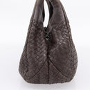 Bottega Veneta INTRECCIATO Campana Hand Bag Leather Brown 125787 Auth LN096V-4