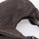 Bottega Veneta INTRECCIATO Campana Hand Bag Leather Brown 125787 Auth LN096V-14