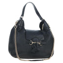 GUCCI GuccissimaGG Horsebit Chain Shoulder Bag Leather 2way 322226 Auth LN097V-1