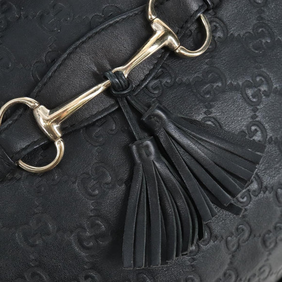 GUCCI GuccissimaGG Horsebit Chain Shoulder Bag Leather 2way 322226 Auth LN097V