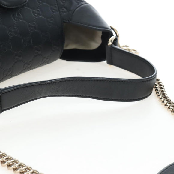 GUCCI GuccissimaGG Horsebit Chain Shoulder Bag Leather 2way 322226 Auth LN097V