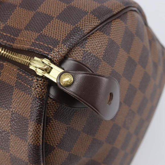 LOUIS VUITTON Damier Ebene Speedy 30 Hand Bag N41364 LV Auth LN098V