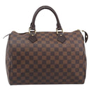 LOUIS VUITTON Damier Ebene Speedy 30 Hand Bag N41364 LV Auth LN098V-13