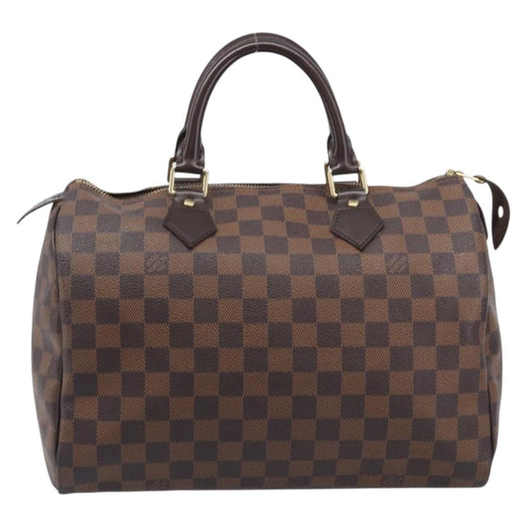 LOUIS VUITTON Damier Ebene Speedy 30 Hand Bag N41364 LV Auth LN098V