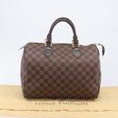 LOUIS VUITTON Damier Ebene Speedy 30 Hand Bag N41364 LV Auth LN098V-12