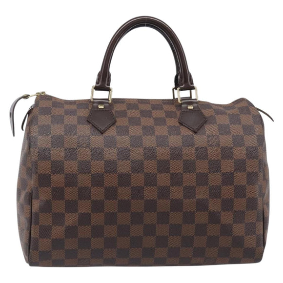 LOUIS VUITTON Damier Ebene Speedy 30 Hand Bag N41364 LV Auth LN098V