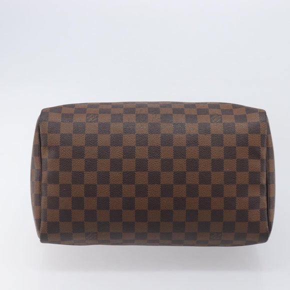 LOUIS VUITTON Damier Ebene Speedy 30 Hand Bag N41364 LV Auth LN098V