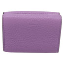 FENDI Peek A Boo Compact Wallet Leather Purple Silver 8M0426 Auth LN099M-3