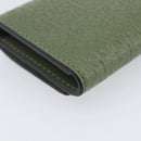 LOEWE Key Case Leather Green Gold Tone Auth LN100M-16