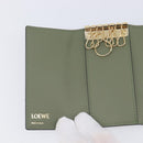 LOEWE Key Case Leather Green Gold Tone Auth LN100M-19