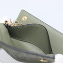 LOEWE Key Case Leather Green Gold Tone Auth LN100M-22
