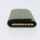 LOEWE Key Case Leather Green Gold Tone Auth LN100M-4