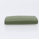 LOEWE Key Case Leather Green Gold Tone Auth LN100M-5