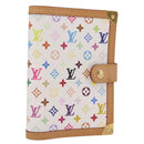 LOUIS VUITTON Multicolor Agenda PM Day Planner Cover White R20896 LV Auth LN102-1