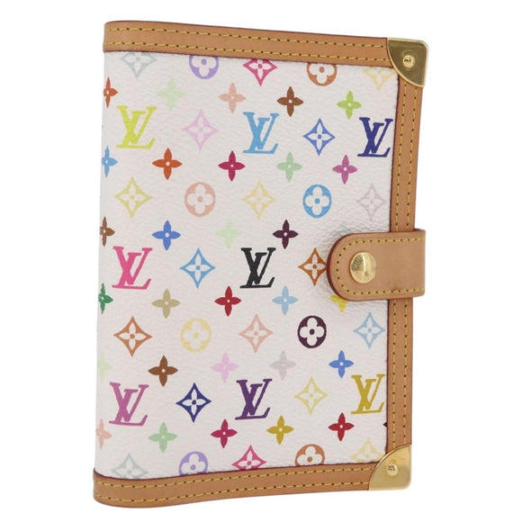 LOUIS VUITTON Multicolor Agenda PM Day Planner Cover White R20896 LV Auth LN102