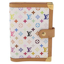 LOUIS VUITTON Multicolor Agenda PM Day Planner Cover White R20896 LV Auth LN102-13