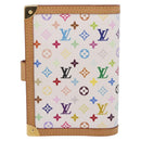 LOUIS VUITTON Multicolor Agenda PM Day Planner Cover White R20896 LV Auth LN102-2