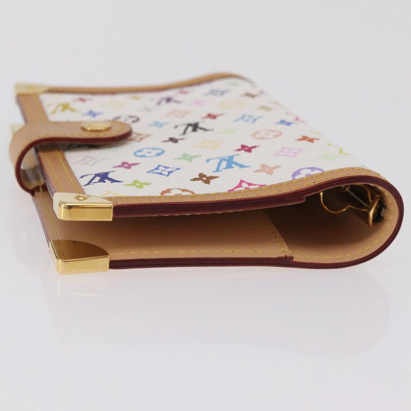 LOUIS VUITTON Multicolor Agenda PM Day Planner Cover White R20896 LV Auth LN102