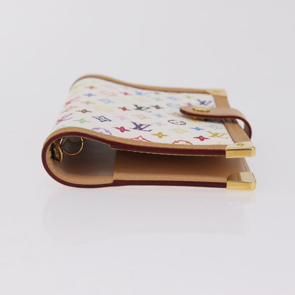 LOUIS VUITTON Multicolor Agenda PM Day Planner Cover White R20896 LV Auth LN102