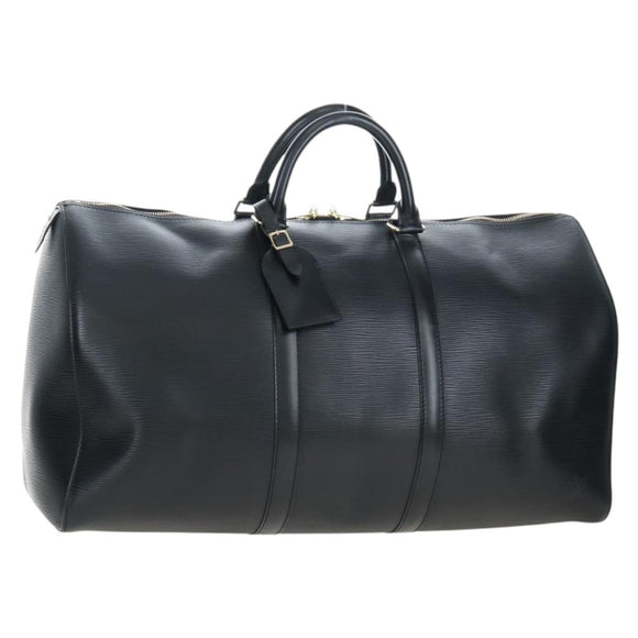 LOUIS VUITTON Epi Keepall 50 Boston Bag Noir M42962 LV Auth LN106V
