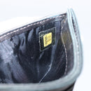 CHANEL Matelasse Card Case Lamb Skin Gray Silver CC Auth LN111-12