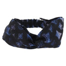 LOUIS VUITTON Monogram Headband Sowa Hair Band Silk Navy M77432 LV Auth LN112V-2