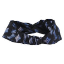 LOUIS VUITTON Monogram Headband Sowa Hair Band Silk Navy M77432 LV Auth LN112V-3