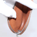 HERMES Coin Purse Leather Brown Silver Auth LN115A-17