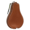 HERMES Coin Purse Leather Brown Silver Auth LN115A-1