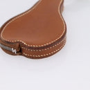 HERMES Coin Purse Leather Brown Silver Auth LN115A-7