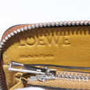 LOEWE Long Wallet Leather Brown Silver Auth LN116V-18