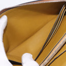 LOEWE Long Wallet Leather Brown Silver Auth LN116V-19