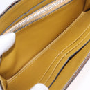 LOEWE Long Wallet Leather Brown Silver Auth LN116V-21