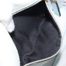 VALENTINO Studs Shoulder Bag Leather Light Blue Gold Auth LN123-30