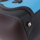 CELINE Luggage Mini Shopper Hand Bag Leather Turquoise Blue Auth LN125SAM-12