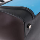 CELINE Luggage Mini Shopper Hand Bag Leather Turquoise Blue Auth LN125SAM-14