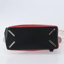 LOEWE Puzzle Bag Medium Hand Bag Leather 2way Red Silver Auth LN127M-5