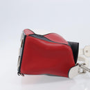LOEWE Puzzle Bag Medium Hand Bag Leather 2way Red Silver Auth LN127M-3