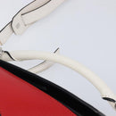 LOEWE Puzzle Bag Medium Hand Bag Leather 2way Red Silver Auth LN127M-14