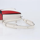 LOEWE Puzzle Bag Medium Hand Bag Leather 2way Red Silver Auth LN127M-8