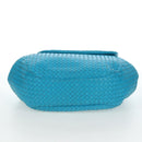 BOTTEGA VENETA INTRECCIATO Shoulder Bag Leather Turquoise Blue Auth LN128V-5