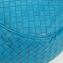 BOTTEGA VENETA INTRECCIATO Shoulder Bag Leather Turquoise Blue Auth LN128V-17