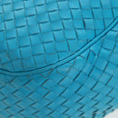 BOTTEGA VENETA INTRECCIATO Shoulder Bag Leather Turquoise Blue Auth LN128V-18
