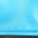 BOTTEGA VENETA INTRECCIATO Shoulder Bag Leather Turquoise Blue Auth LN128V-23