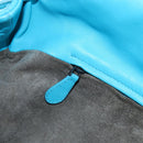BOTTEGA VENETA INTRECCIATO Shoulder Bag Leather Turquoise Blue Auth LN128V-26