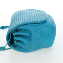 BOTTEGA VENETA INTRECCIATO Shoulder Bag Leather Turquoise Blue Auth LN128V-3