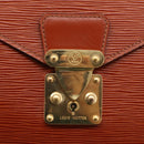 LOUIS VUITTON Epi Porte Documents Senatur Briefcase Brown M54453 LV Auth LN129-8