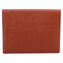 LOUIS VUITTON Epi Porte Documents Senatur Briefcase Brown M54453 LV Auth LN129-2